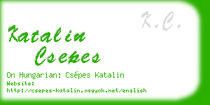katalin csepes business card
