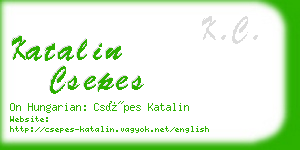 katalin csepes business card